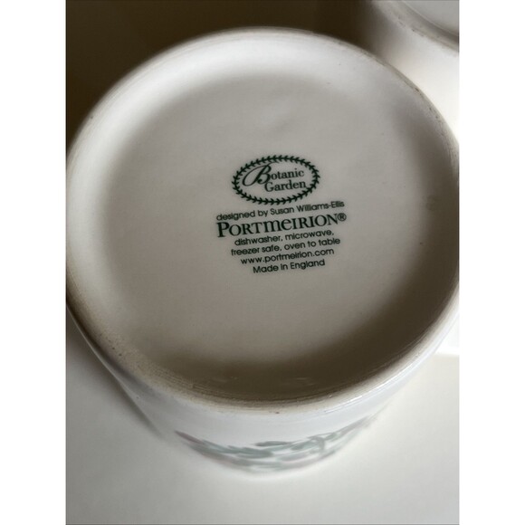 Set of 2 Portmeirion Botanic Garden Hydrangea Forget Me Nots Coffee Yea Mugs - Picture 12 of 14